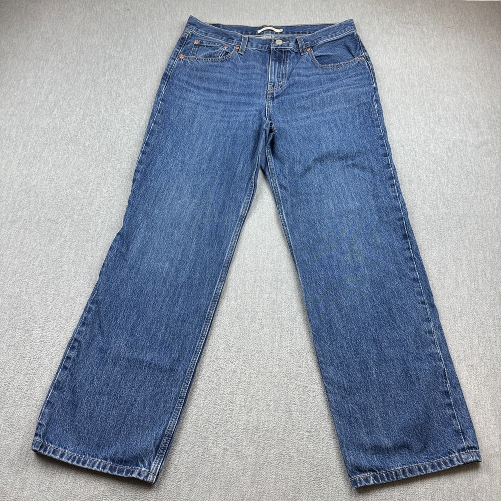 Levis Jeans Women 32x30 Blue Low Pro Straight Light Wash Relaxed Fit Denim Pants